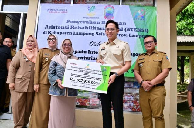 Pemkab Lampung Selatan Terima Bantuan ATENSI Rp617.918.000 dari Kementerian Sosial RI