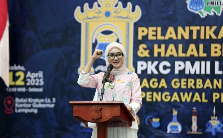 Wagub Lampung Memberikan Apresiasi Kepada Pengurus PKC PMII Provinsi Lampung yang baru saja dilantik