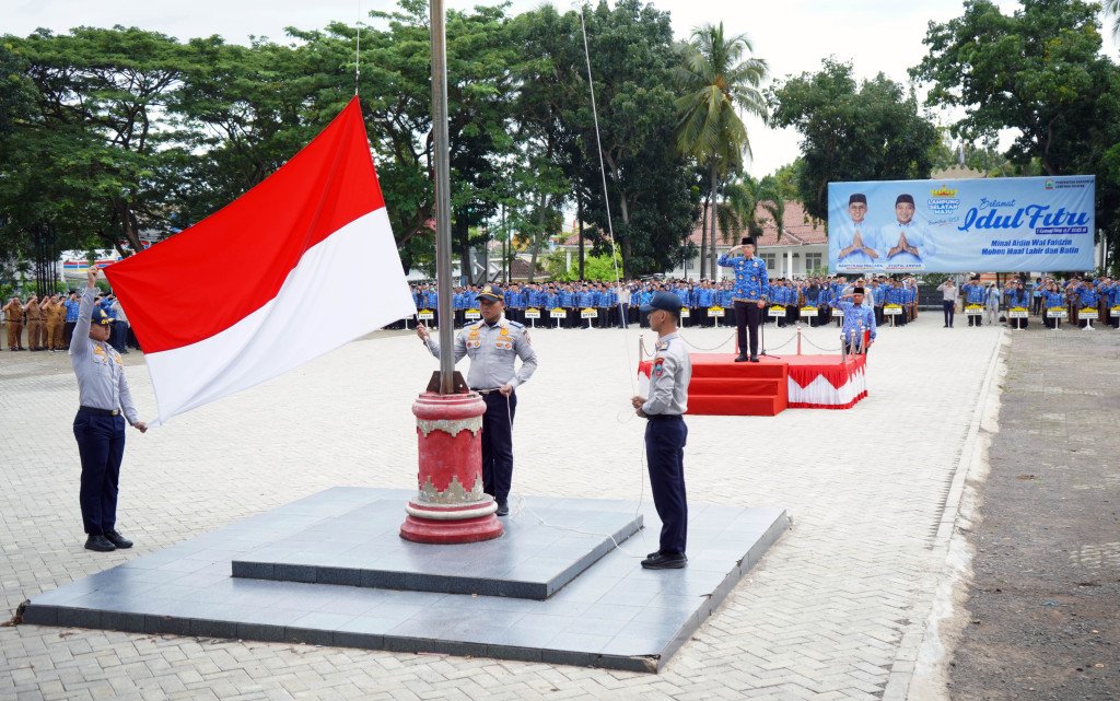 Pemkab Lampung Selatan Menggelar Upacara Bulanan