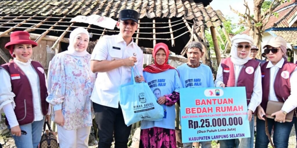 Peduli Sosial,Wanita Pilantropi Indonesia Gelar Giat Bedah Rumah Layak Huni di Lamsel