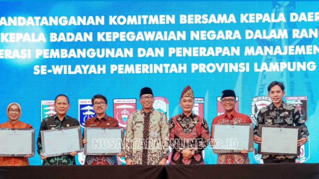 Bupati Lampung Selatan Teken Komitmen Bersama BKN untuk Akselerasi Manajemen Talenta ASN