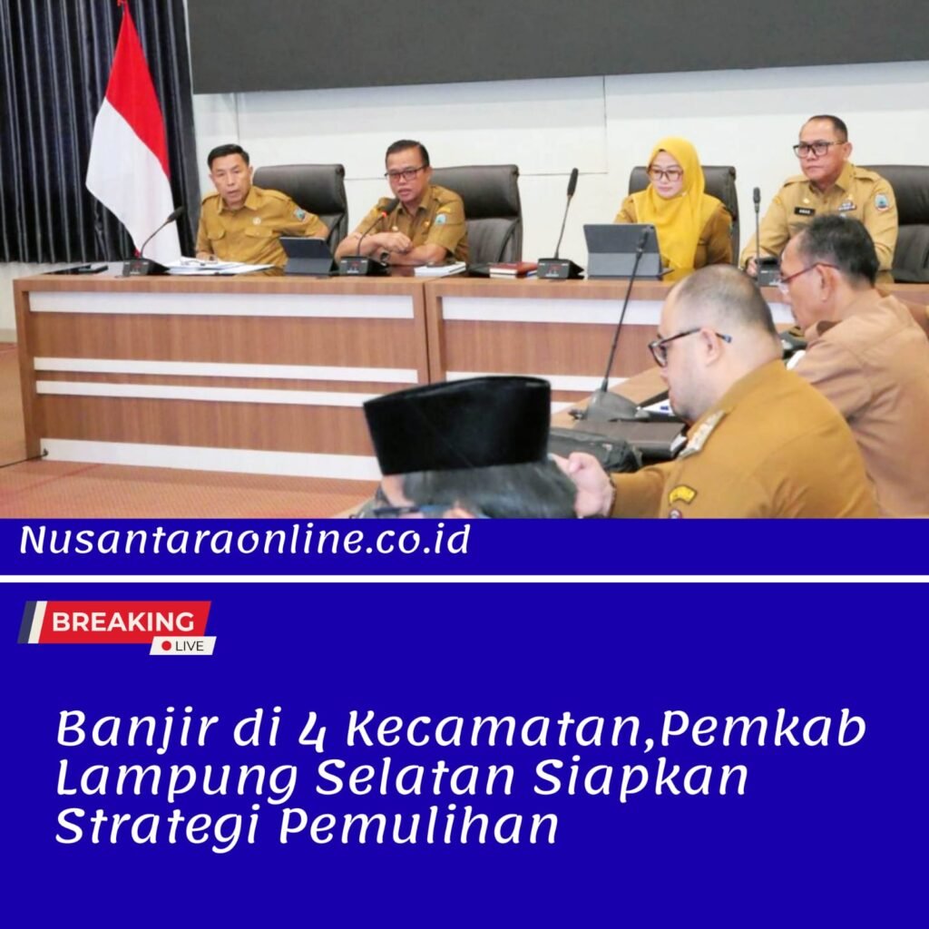 Banjir di 4 Kecamatan,Pemkab Lampung Selatan Siapkan Strategi Pemulihan