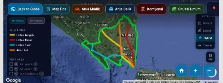 Pantau Jalur Mudik dari Ponsel,Polda Lampung Luncurkan Aplikasi Siger Lampung Presisi