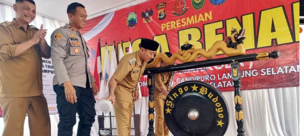 Desa Trimomukti Resmi Jadi Desa Bebas Narkoba,Wabub Syaiful Beri Apresiasi Polres dan BNNK Lampung Selatan